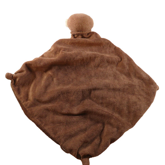 Angel Dear Monkey Security Blanket Baby Lovey Brown Plush Knotted Corners - Picture 3 of 6